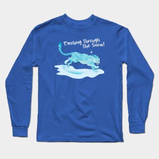 Dashing Through the Snow (Leopard) Long Sleeve T-Shirt